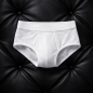 Preview: Herren klassischer weißer Doppelripp Slip, 3er Pack