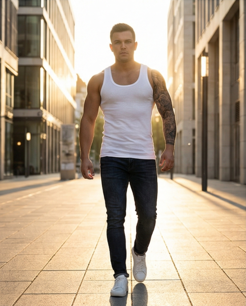 Unterhemd  Achselshirt für Herren 4erPack